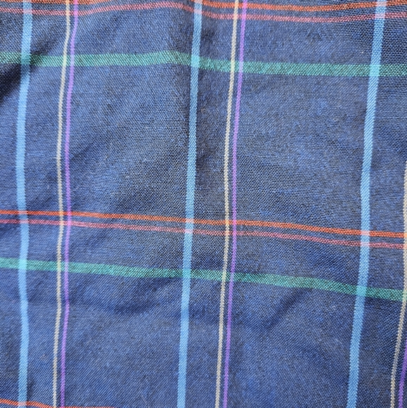 Vintage Sir Pendleton Plaid Wool Flannel Shirt M Blue Green 80s 90s USA - Picture 9 of 12